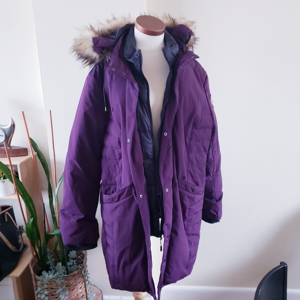 ARCTIC EXPEDITION DOWN Filled Parka - Plum Colour - 2X